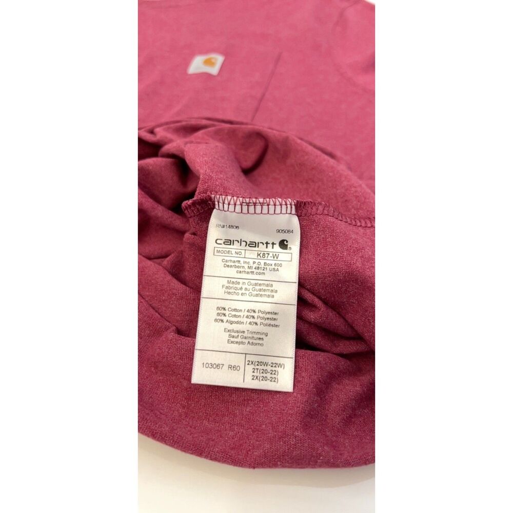 Carhartt Loose Fit men's t-shirt in terra cotta heather. Size 2X. - Picture 7 of 7